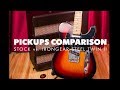 Telecaster pickups  comparison stock pickups set vs irongear steel twin ii pickups set