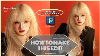 How to edit/draw blonde hair  | smudge edit | manipulation edits ibisPaint X ft Liz - Ive screenshot 5