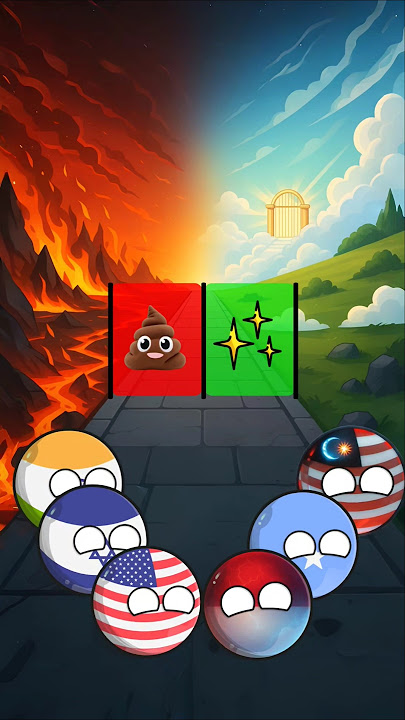 Heaven and hell game😱 #countryball
