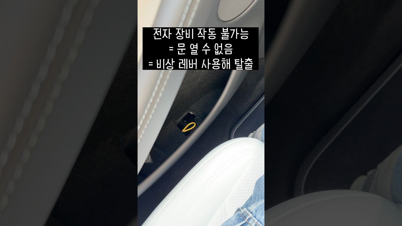 테슬라 방전 비상 시 탈출 방법, 비상 레버 위치 알아두기