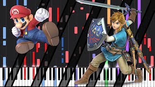 ALL Victory Themes from Super Smash Bros. Ultimate [Piano Tutorial] (Synthesia) // AqareCover chords