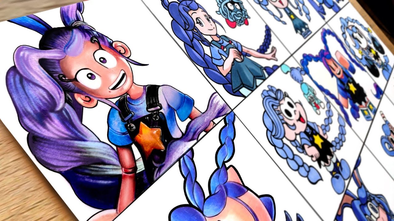 Drawing LILY LOVEBRAIDS in different style - Poppy Playtime Chapter 5: Broken Things