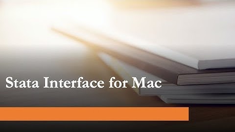 Stata Interface for Mac