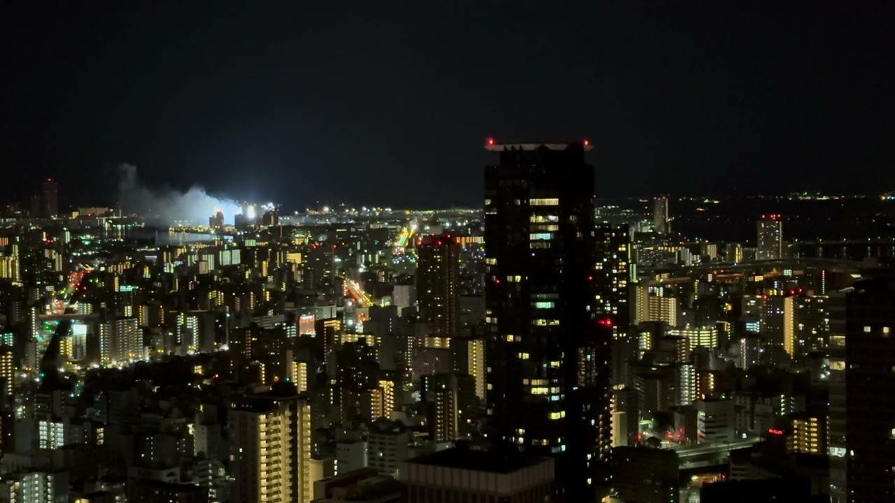 ウォルドーフ・アストリア大阪｜2026 遠景で見るUSJ年越し花火｜新年快樂 大阪煙火