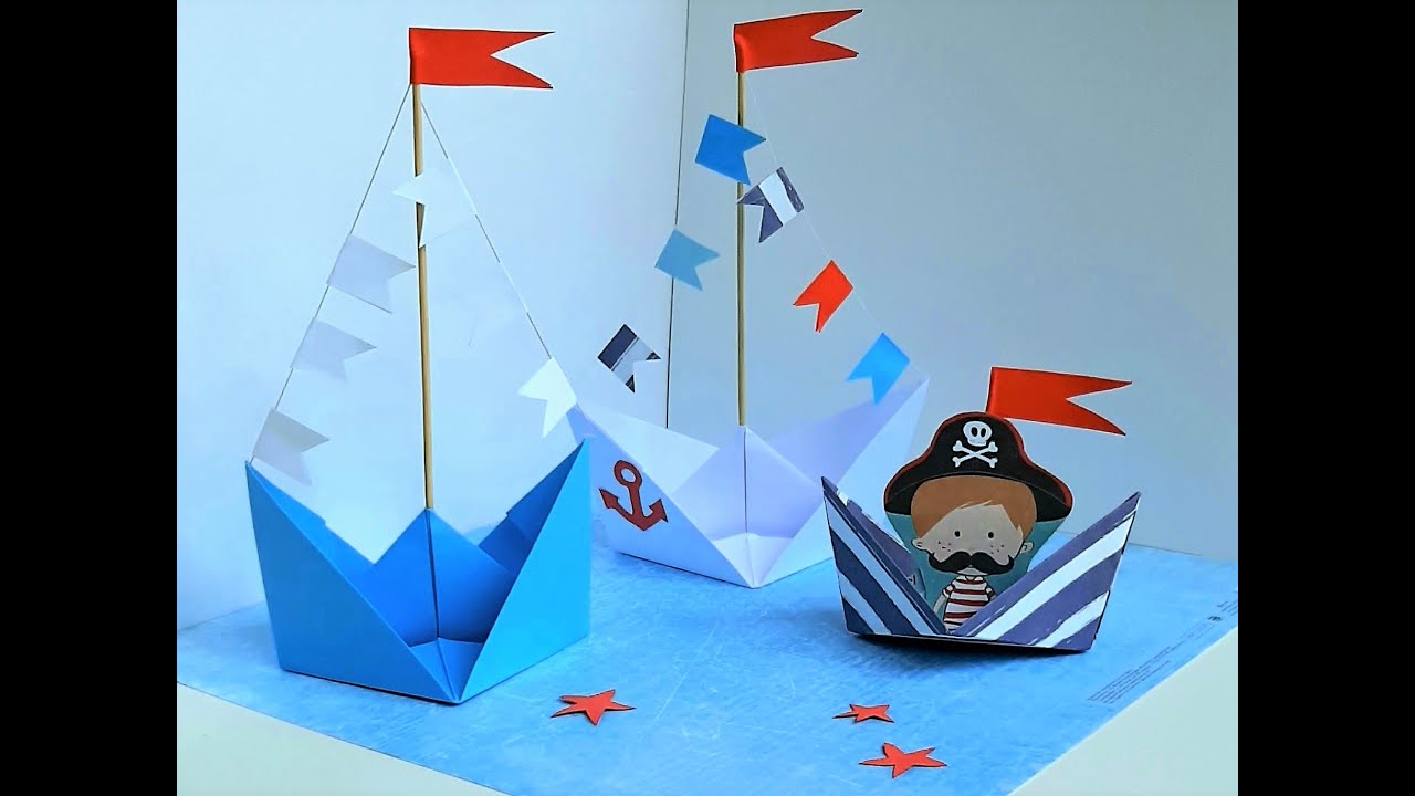 Кораблик из бумаги 3 класс. Оригами кораблик парусник. Оригами кораблик Пароходик. Оригами кораблик пиратский. Оригами для детей 3-4 кораблик.
