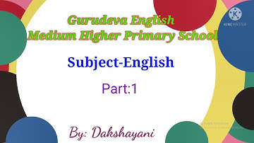 1st Standard English 5th Lesson Part 1 Sem 1 2021 22