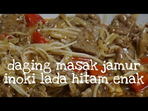 Resep Jamur Enoki Lada Hitam