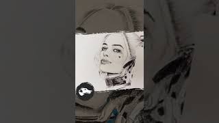 Okay, Mr. J! | Portrait Drawing Timelapse (DC - Harley Quinn | Margot Robbie) #shorts