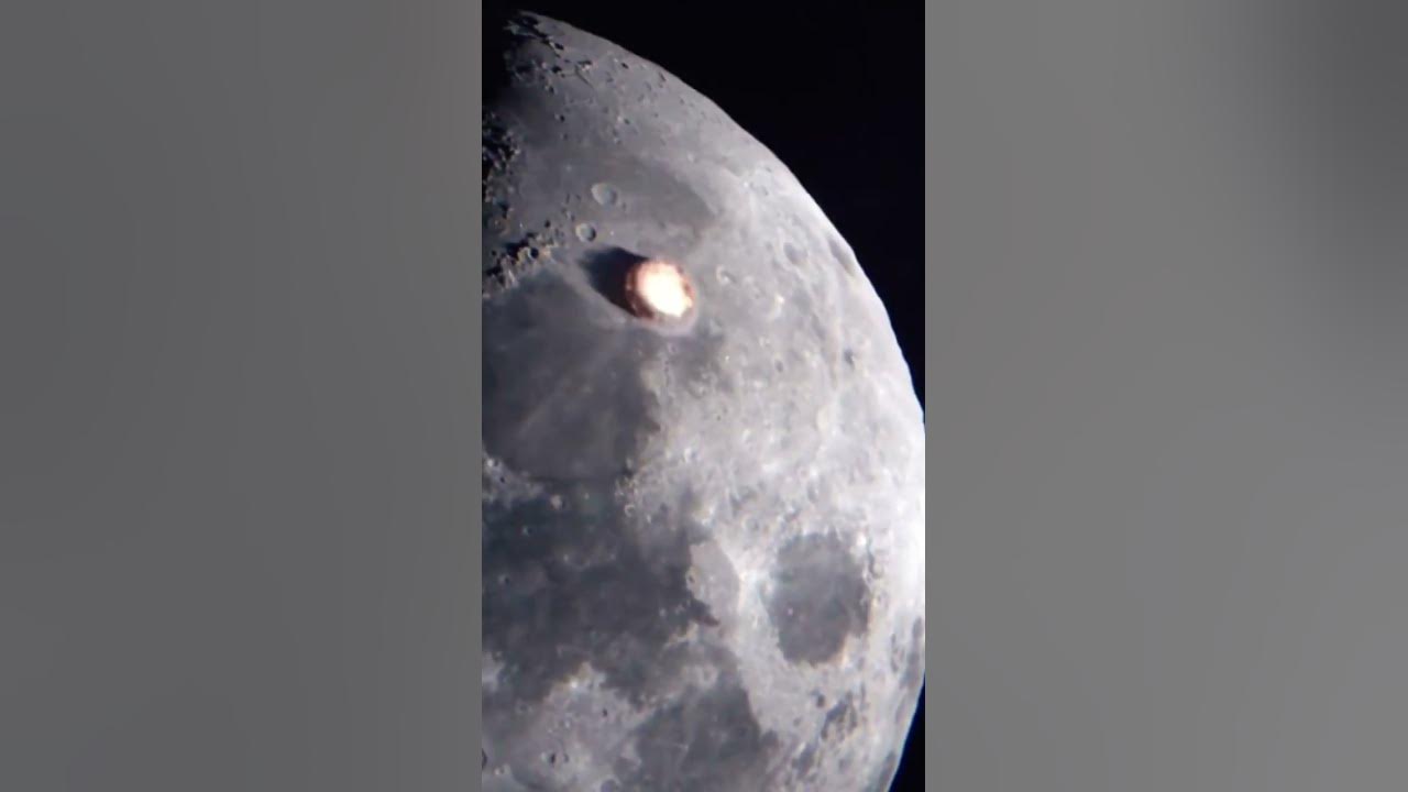 Asteroid Hitting The Moonππ₯#lunarsurface #telescope #moon #asteroid #nasa #space #shorts Asteroid Hitting The Moonππ₯#lunarsurface #telescope #moon #asteroid #nasa #space #shorts