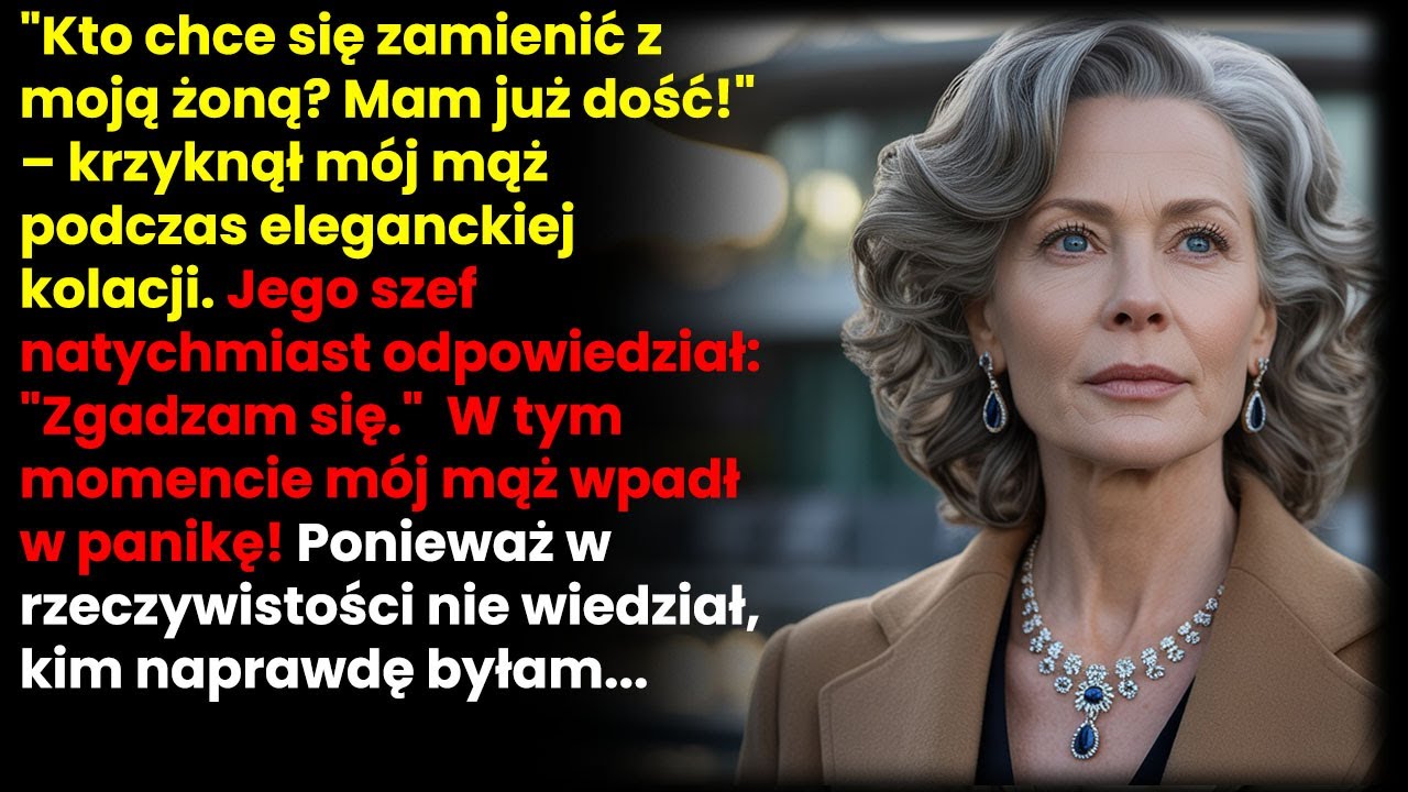 Stałam przy stoliku, gdy mój mąż wszedł na scenę i na oczach całej firmy krzyknął: „Hej, kto chce się zamienić ze mną na żony? Ta kobieta doprowadza mnie do szału!" Sala zamarła. Setki oczu wbiło...