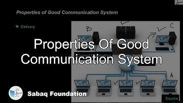 Properties of Good communication System, Computer Science Lecture | Sabaq.pk
