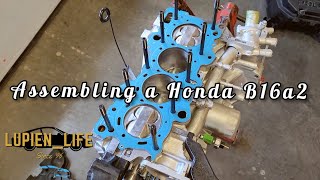 How to assemble a Honda b16 engine