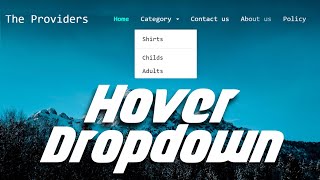 Bootstrap 3 Responsive Navigation Bar | Transparent Navbar | Dropdown Menu On Hover | Source File