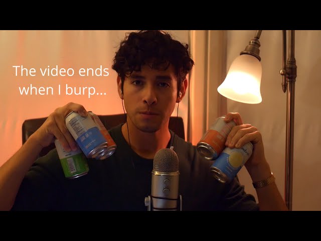 [ASMR] Chugging Sparkling Water but the Video Ends When I Burp | Soft Spoken + Fizzy Sounds