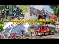 [Großbrand bei sommerlicher Hitze] - Garage + zwei Häuser in Flammen - | Feuerwehr im Großeinsatz