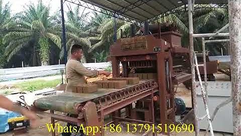 HBY4-10 SUPER Automatic interlocking red soil clay mud brick machine feedback from Malaysia customer