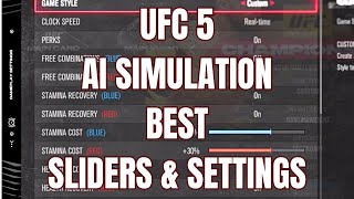 UFC 5 AI Simulation Best Sliders & Settings screenshot 5