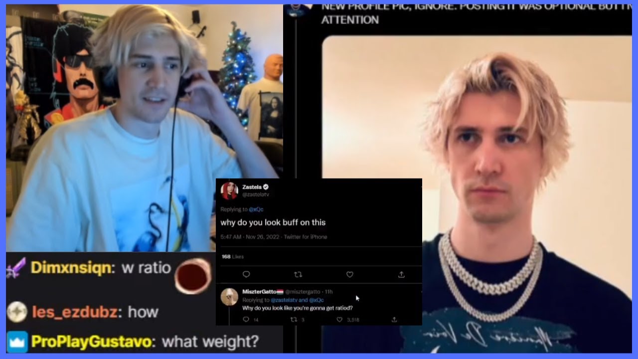 xQc reacts to female juicer getting ratioed on Twitter YouTube