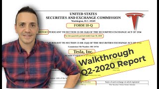 How To Read Form 10Q Quarterly Earnings  Release. Using Tesla Q2 2020 Report!