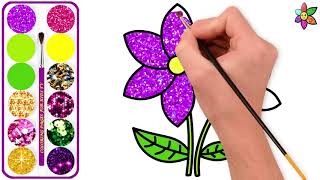 Computer Zeichnen Und Malen Mit Farbigen Glitters Wie Man Computer Für Kinder Zeichnet