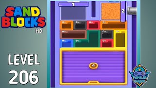 Sand Blocks: Drop Puzzle Level 206: Gameplay Solution