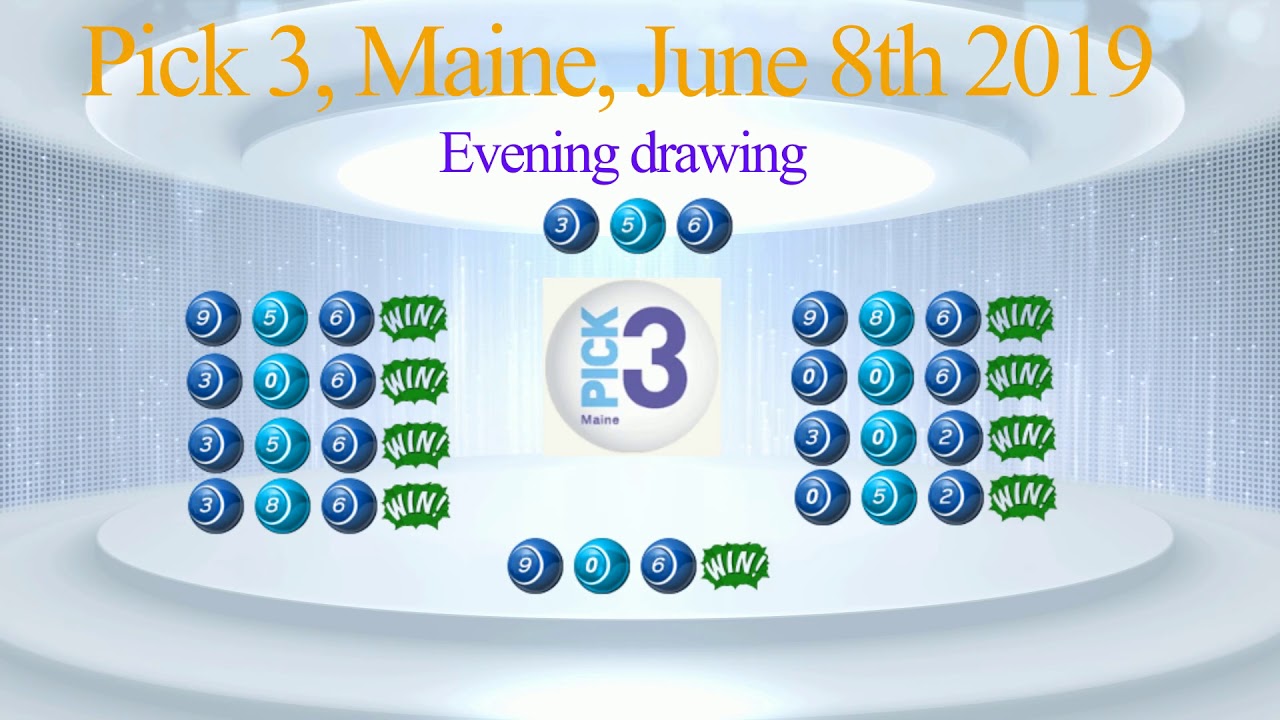 9 winning forecasts Pick 3 Maine 8th June  2019 evening