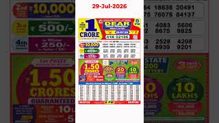 8 PM Nagaland State Lottery Sambad Live Result 07/29/2026 | Dear Lottery Today Result Live Update