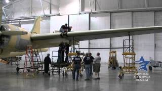 Attaching a wing tip to the B-29. Time Lapse Video