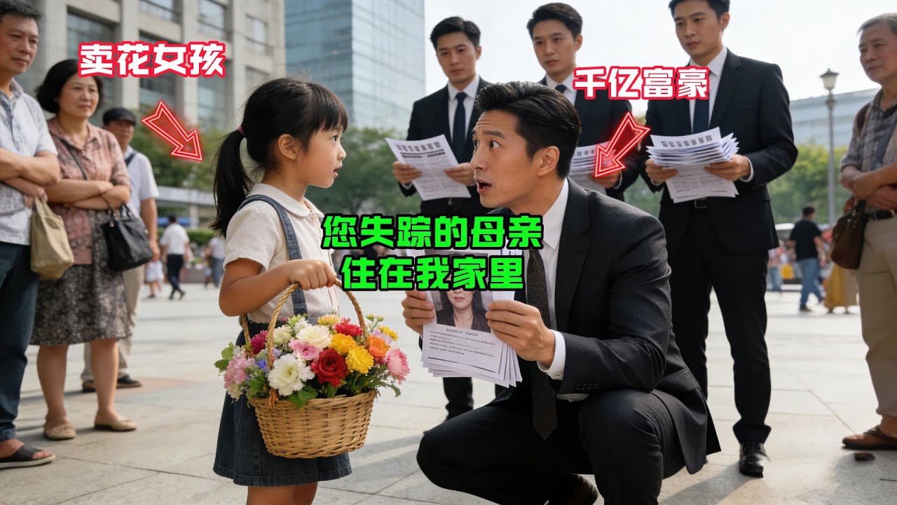 “您失踪的母親住在我家裡！”賣花女孩對髮尋人啟事的千億富豪説，他當場跪哭：母親我終於找到您了！#感人故事 #感人壹幕 #故事分享