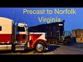 Trucking vlog 149   the life of a flatbed driver  precast to norfolk virginia 