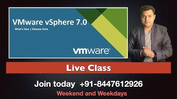 VMware vSphere 7.0 Live Training session | Become VMware vSphere expert