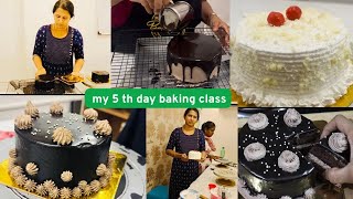 Government certified baking course | 5th Day Offline Baking Class | Choco Truffle &amp; WhiteForestCake