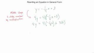 6 6 Rewriting an equation in general form