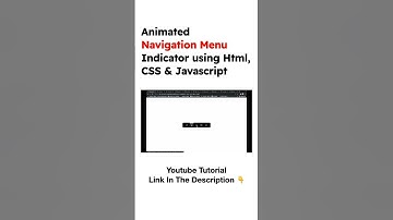 Animated Navigation Menu Indicator using Html, CSS, and Javascript | Light Effect CSS | Speed Code