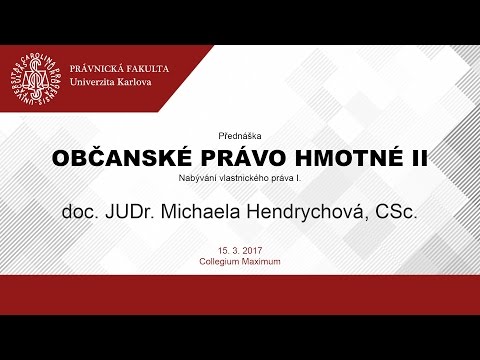 Video: Co Upravuje Občanské Právo