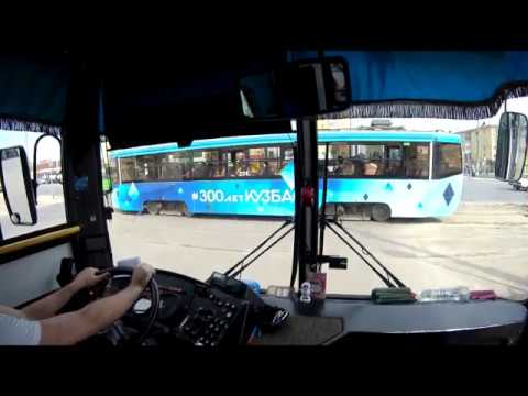 Кемерово. Автобус 169, направление - "дер.Тебеньки". Bus route 169, destination - "Tebenki village"