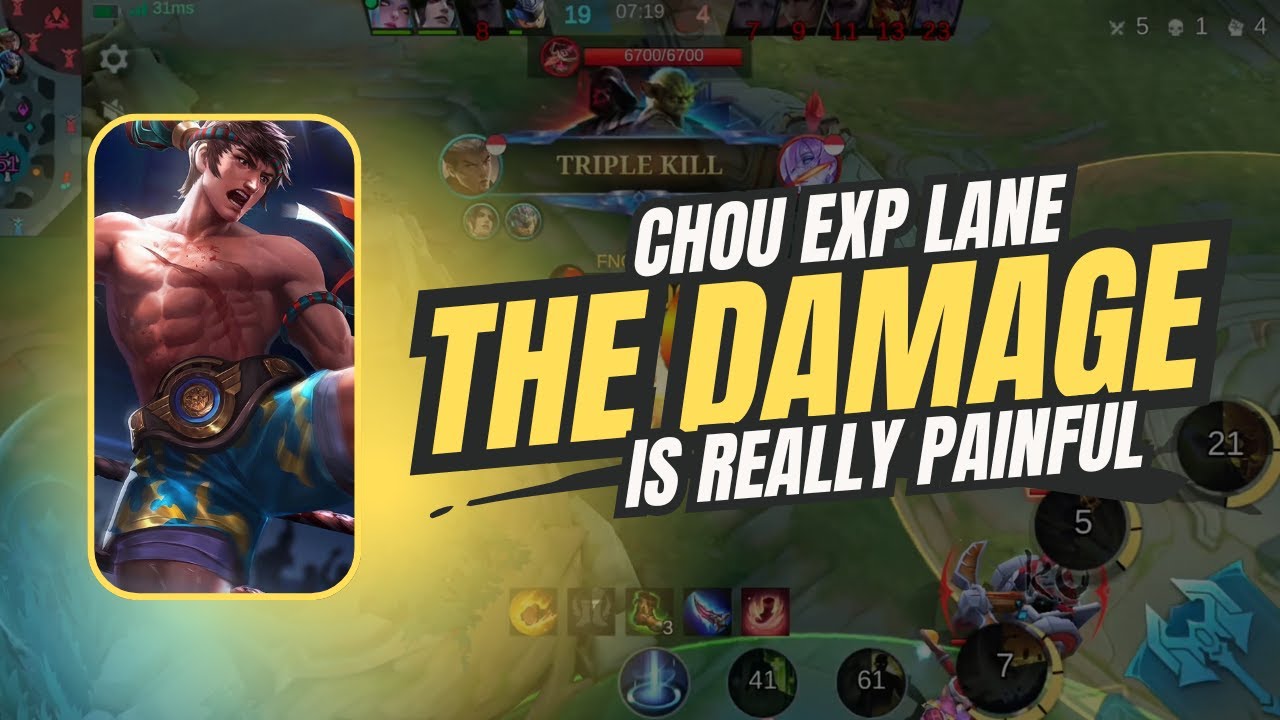 Chou EXP Lane, The Damage is Really Painful!!
