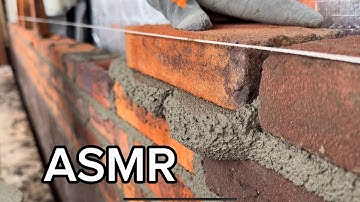 ULTIMATE SATISFYING BRICKLAYING MORTAR 🧱 #asmr #masonry