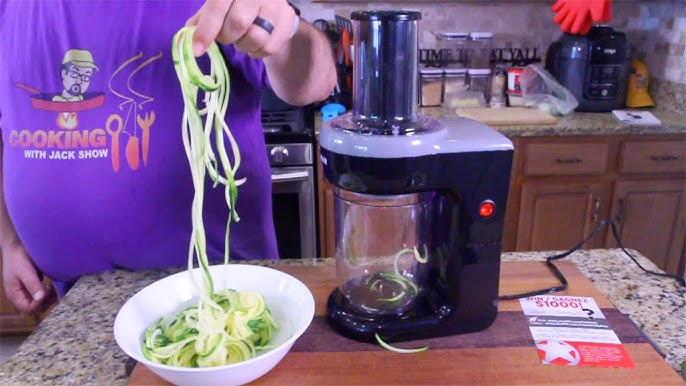 Electric Spiralizers & Dicers, Gourmia GES580 Electric Spiralizer and  Slicer for Vegetables & Pasta Maker with 3 Blades for Spaghetti Fettuccine  & Ribbon Noodles Free Recipe Book Included