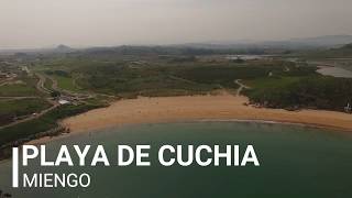 Playa de Cuchía o Marzán ( Miengo - Cantabria ) a vista de drone