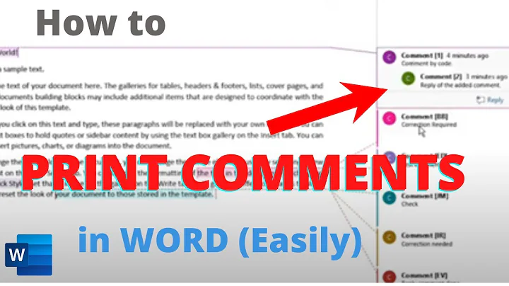 [TUTORIAL] How to PRINT COMMENTS in a WORD Document (Easily)
