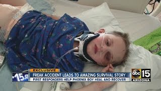 Freak accident leads to amazing survival story