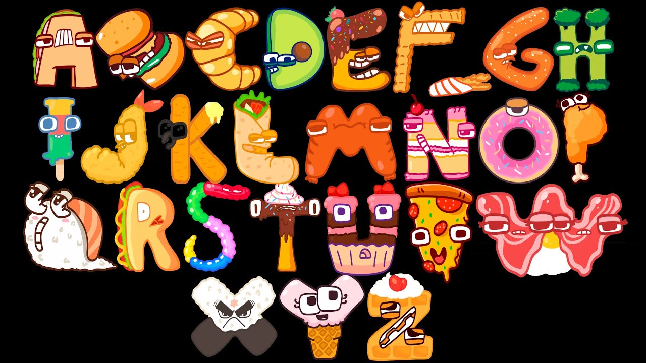 Alphabet Reverse Plush toy All Letter   FROM O BUT THEY  FOOD FULL EDITION