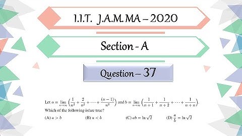IIT JAM 2020 Mathematics solutions Question 37|Real Analysis|Riemann|Limits|Integral