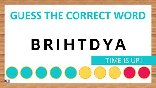Guess the Correct Word Unscramble in Record Time 8 Letters Agent Quiz