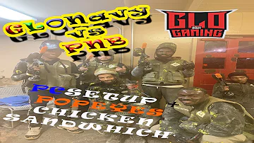 PNB Rock paintballing with Glonavy + PC Setup and Popeyes Chicken Sandwhich