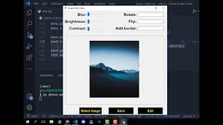 Photo editor app using python programming language #short