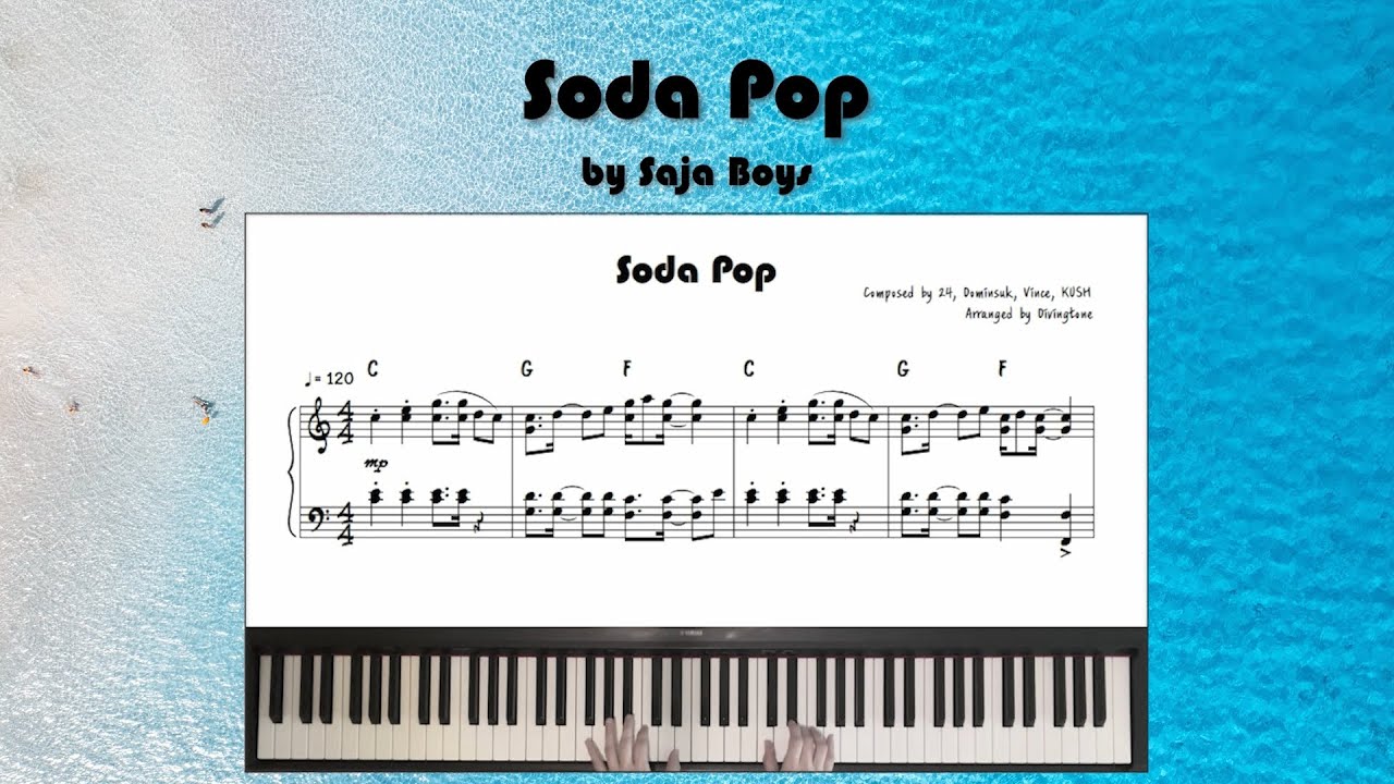 Saja Boys (사자 보이즈) | KPop Demon Hunters - Soda Pop | Piano Cover + Sheet (피아노 커버 + 악보)