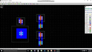 Simulation of 2 :1 mux using  transmission gate in microwind