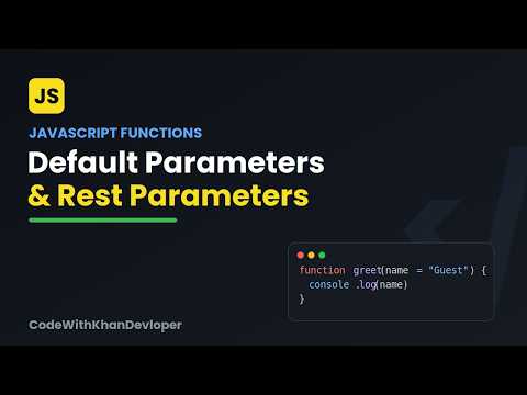 JavaScript Default & Rest Parameters Explained 🚀